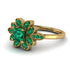 Floral Nature Inspired Emerald Ring - Carol No. 19