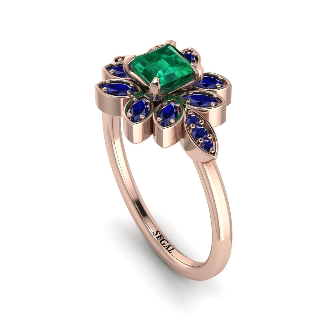 Floral Nature Inspired Emerald Ring - Carol No. 65