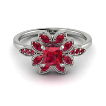 Floral Nature Inspired Ruby Ring - Carol No. 57 image 1
