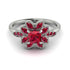 Floral Nature Inspired Ruby Ring - Carol No. 57