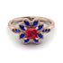 Floral Nature Inspired Ruby Ring - Carol No. 71