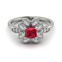 Floral Nature Inspired Ruby Ring - Carol No. 12 image 1