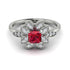 Floral Nature Inspired Ruby Ring - Carol No. 12