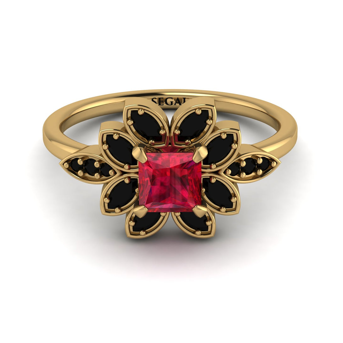 Floral Nature Inspired Ruby Ring - Carol No. 40