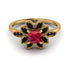 Floral Nature Inspired Ruby Ring - Carol No. 40