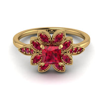 Floral Nature Inspired Ruby Ring - Carol No. 55 image 1