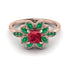 Floral Nature Inspired Ruby Ring - Carol No. 26