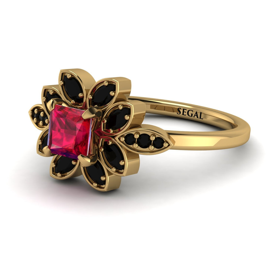 Floral Nature Inspired Ruby Ring - Carol No. 40