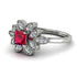 Floral Nature Inspired Ruby Ring - Carol No. 12