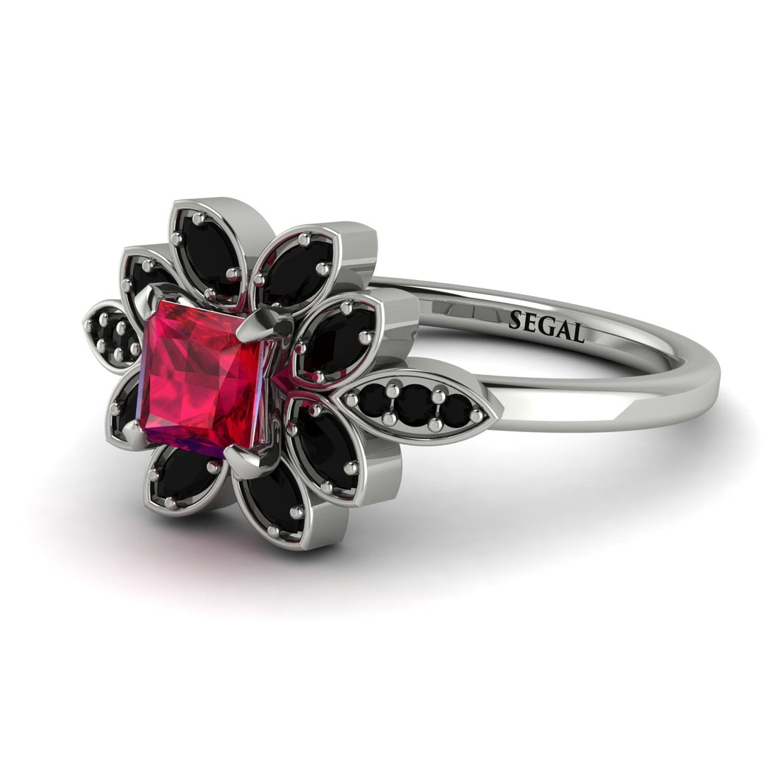 Floral Nature Inspired Ruby Ring - Carol No. 42