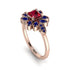 Floral Nature Inspired Ruby Ring - Carol No. 71