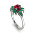 Floral Nature Inspired Ruby Ring - Carol No. 27 image 3
