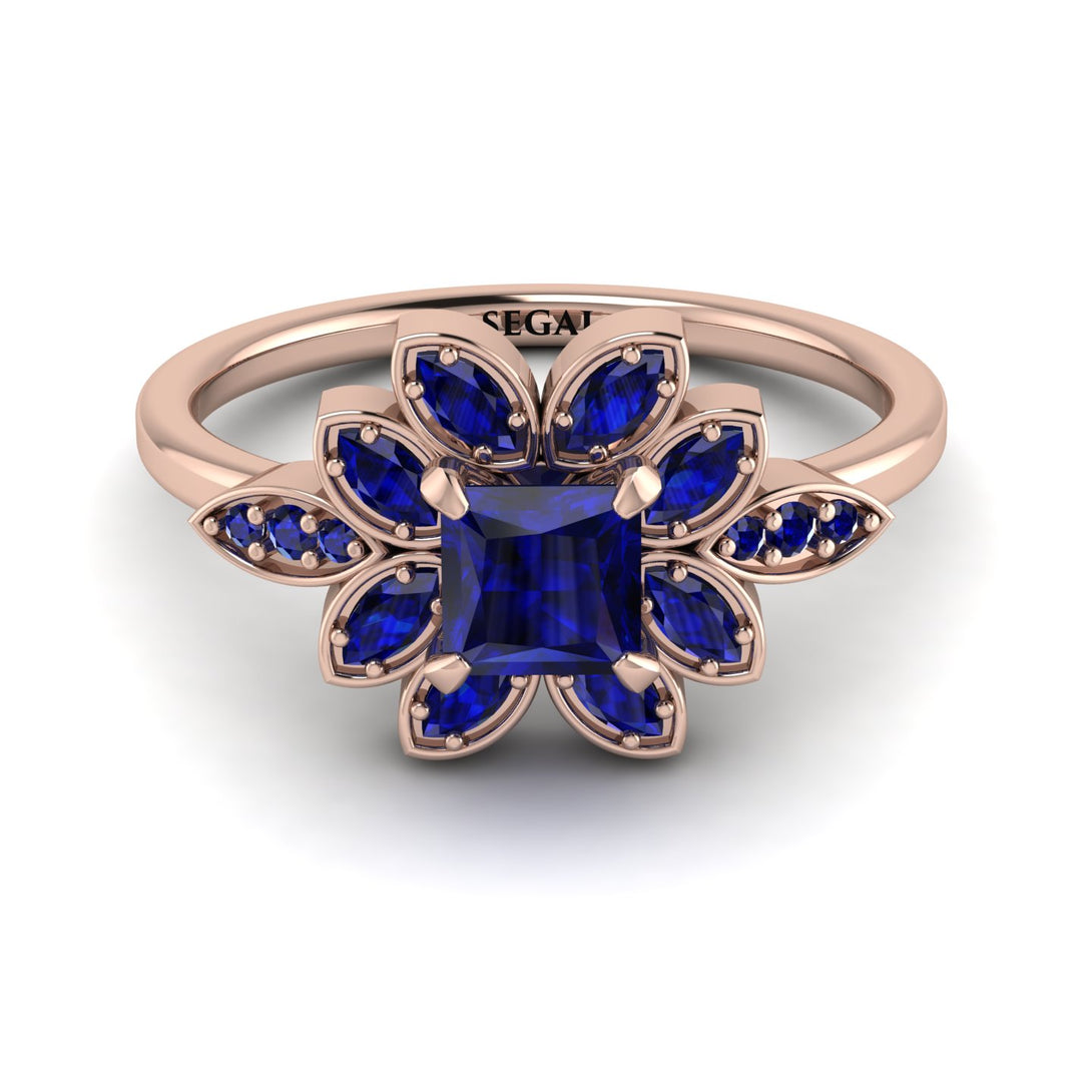 Floral Nature Inspired Sapphire Ring - Carol No. 74
