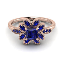 Floral Nature Inspired Sapphire Ring - Carol No. 74 image 1