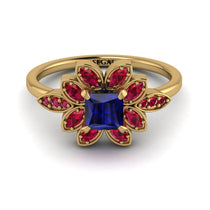 Floral Nature Inspired Sapphire Ring - Carol No. 58 image 1