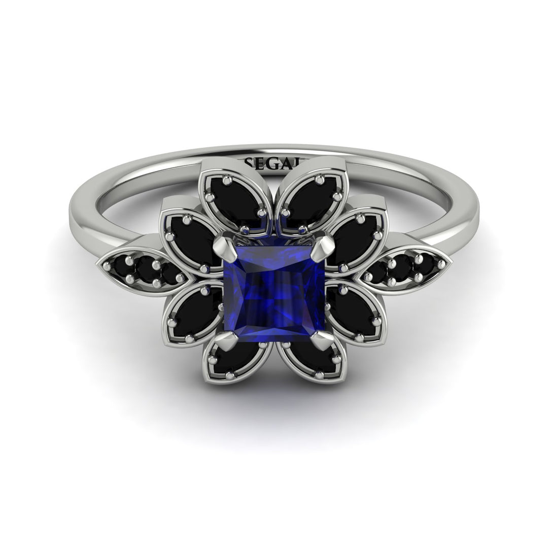 Floral Nature Inspired Sapphire Ring - Carol No. 45