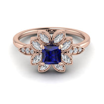 Floral Nature Inspired Sapphire Ring - Carol No. 14 image 1