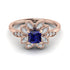 Floral Nature Inspired Sapphire Ring - Carol No. 14