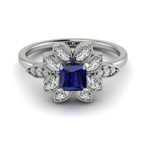 Floral Nature Inspired Sapphire Ring - Carol No. 15 image 1