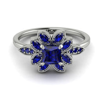 Floral Nature Inspired Sapphire Ring - Carol No. 75 image 1
