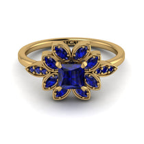 Floral Nature Inspired Sapphire Ring - Carol No. 73 image 1