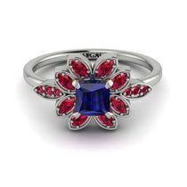 Floral Nature Inspired Sapphire Ring - Carol No. 60 image 1