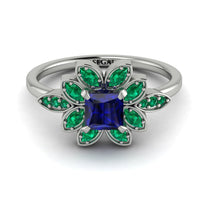 Floral Nature Inspired Sapphire Ring - Carol No. 30 image 1