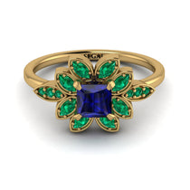 Floral Nature Inspired Sapphire Ring - Carol No. 28 image 1