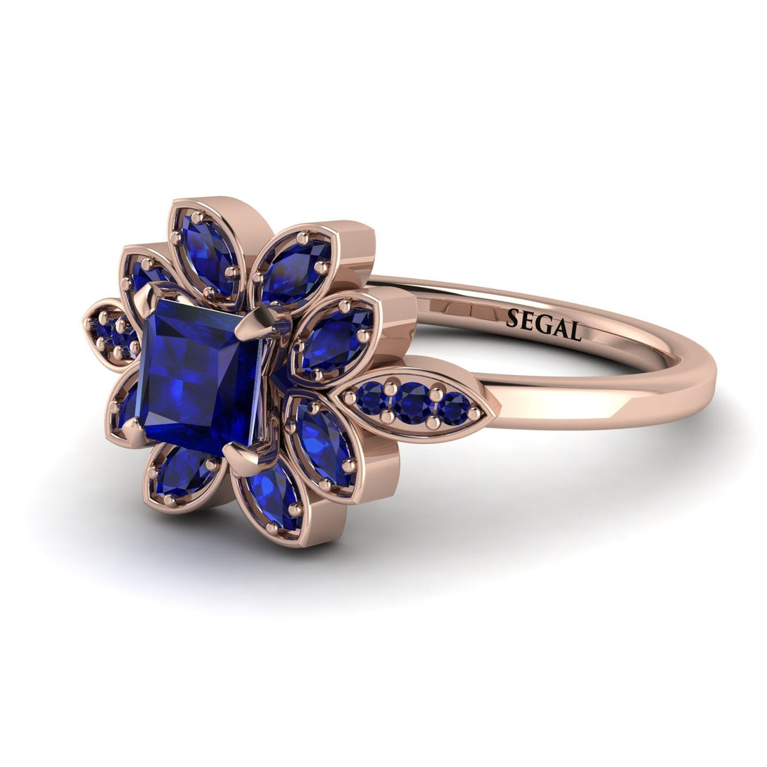 Floral Nature Inspired Sapphire Ring - Carol No. 74