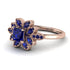 Floral Nature Inspired Sapphire Ring - Carol No. 74