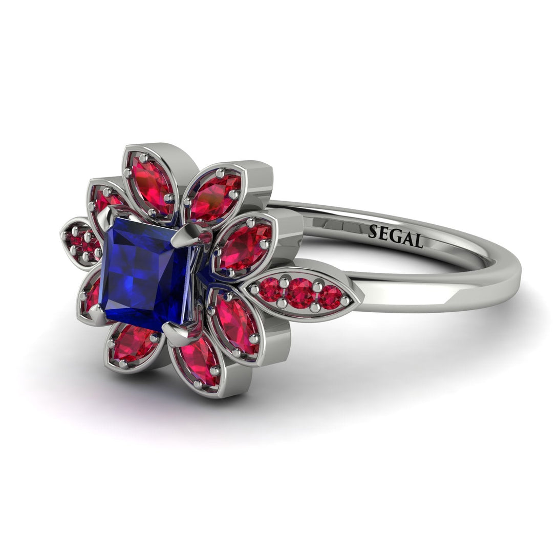 Floral Nature Inspired Sapphire Ring - Carol No. 60