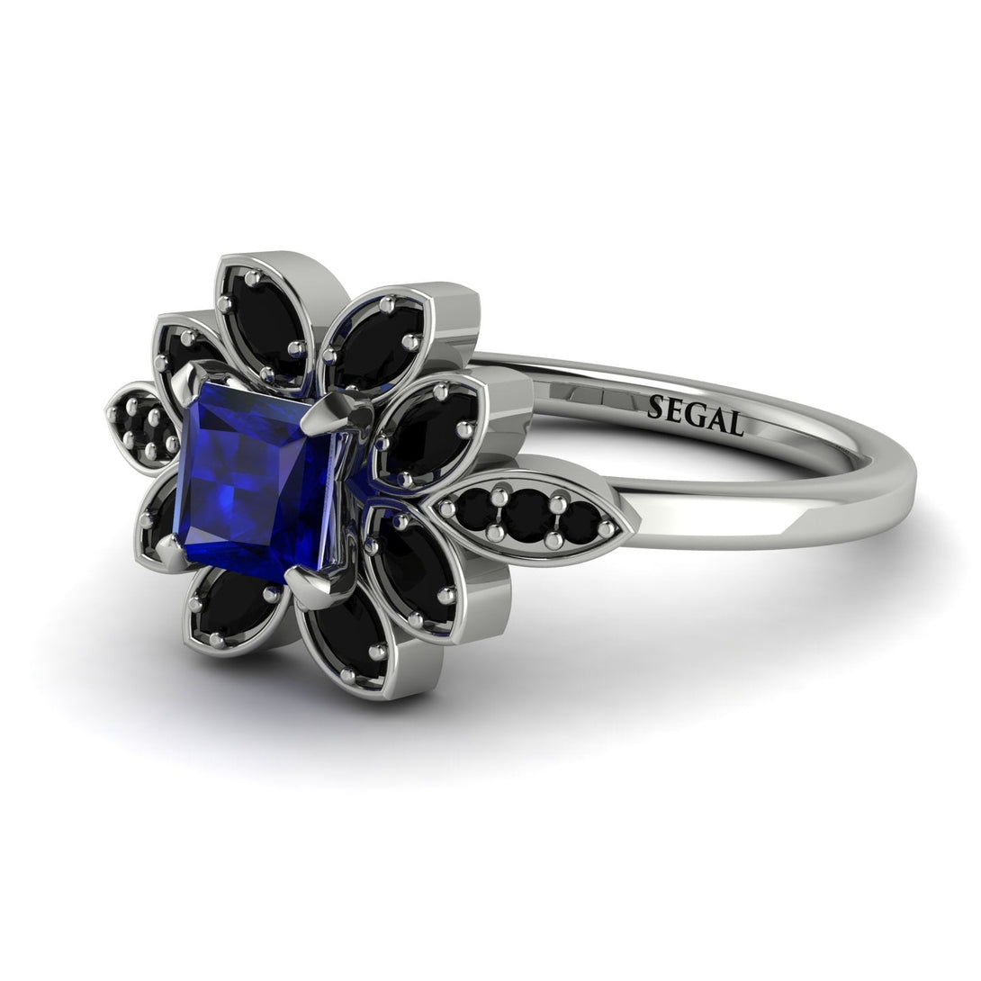 Floral Nature Inspired Sapphire Ring - Carol No. 45