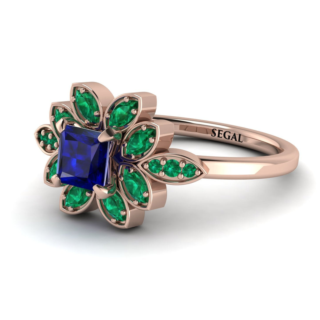 Floral Nature Inspired Sapphire Ring - Carol No. 29