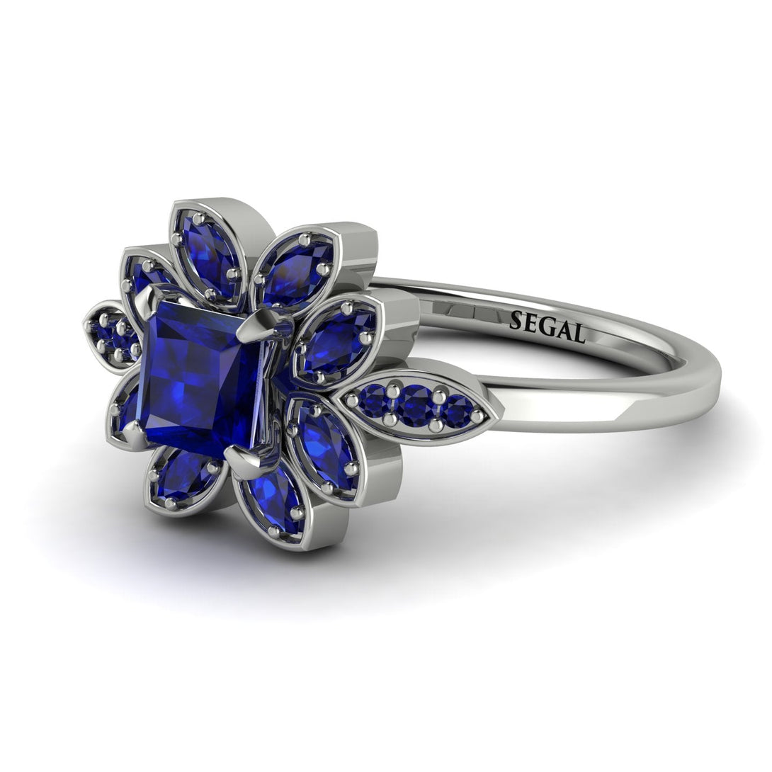 Floral Nature Inspired Sapphire Ring - Carol No. 75