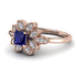 Floral Nature Inspired Sapphire Ring - Carol No. 14 image 2