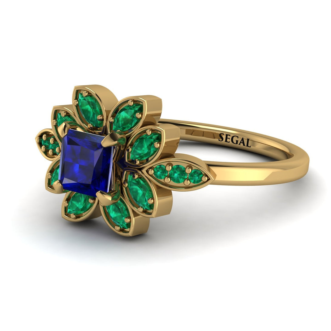 Floral Nature Inspired Sapphire Ring - Carol No. 28