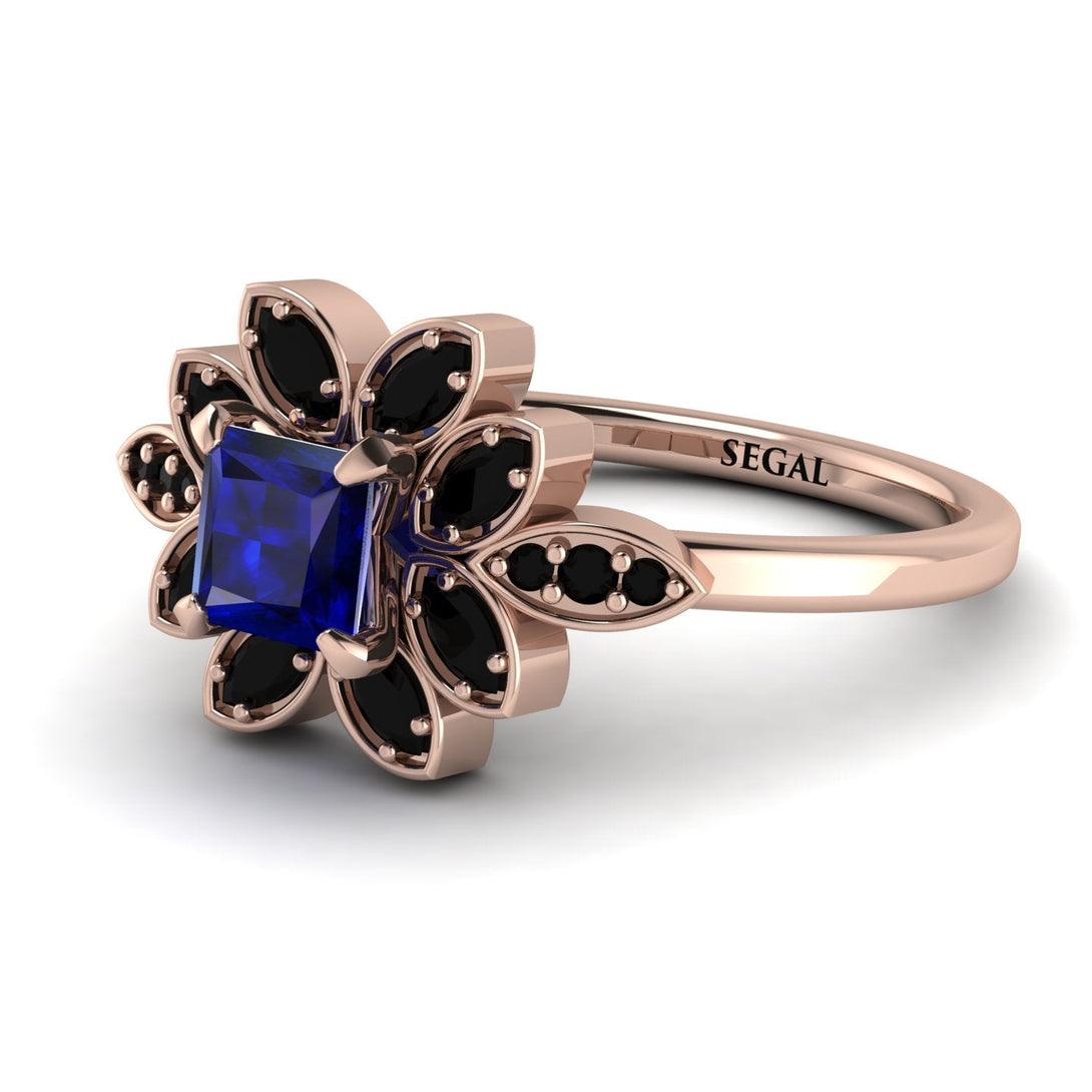 Floral Nature Inspired Sapphire Ring - Carol No. 44