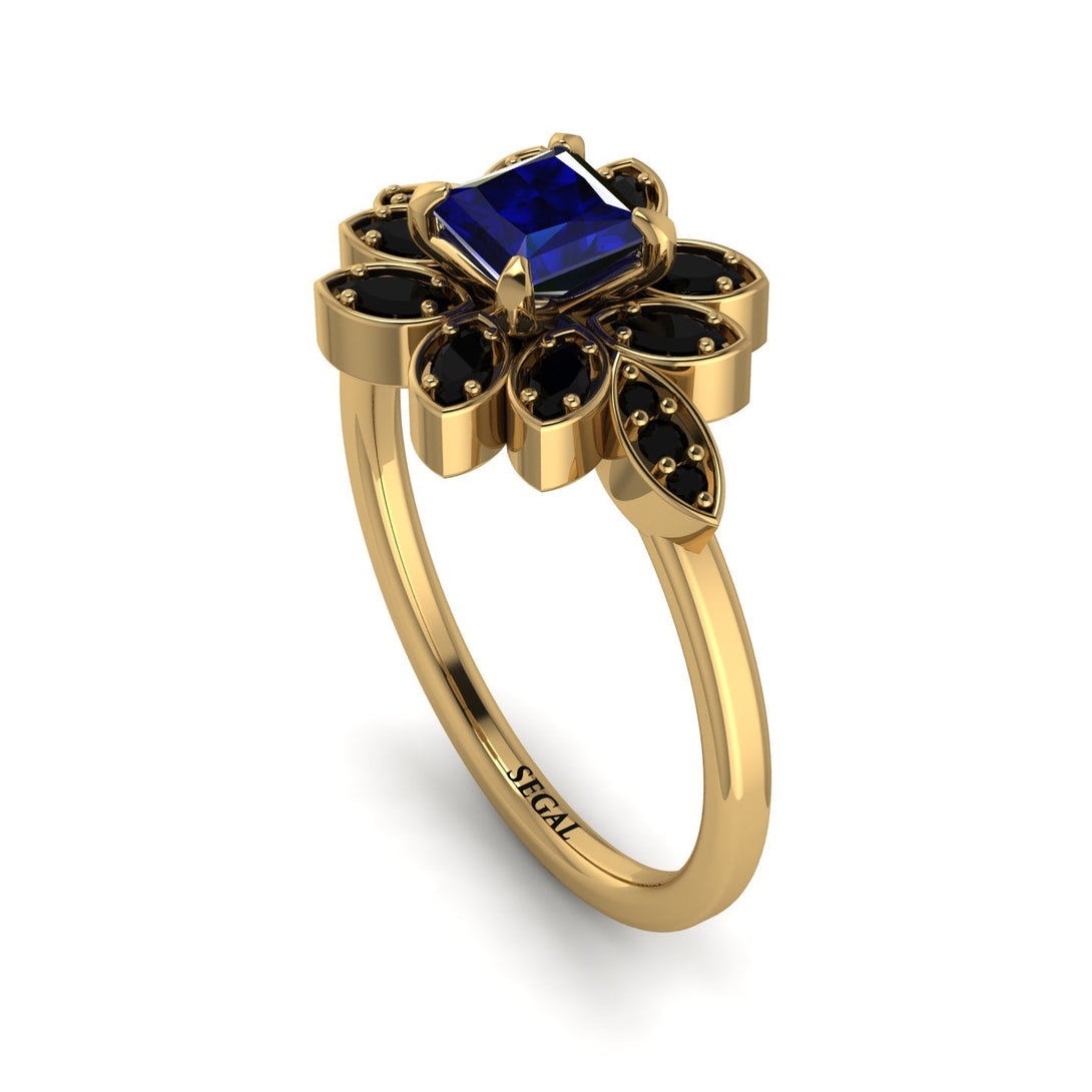 Floral Nature Inspired Sapphire Ring - Carol No. 43