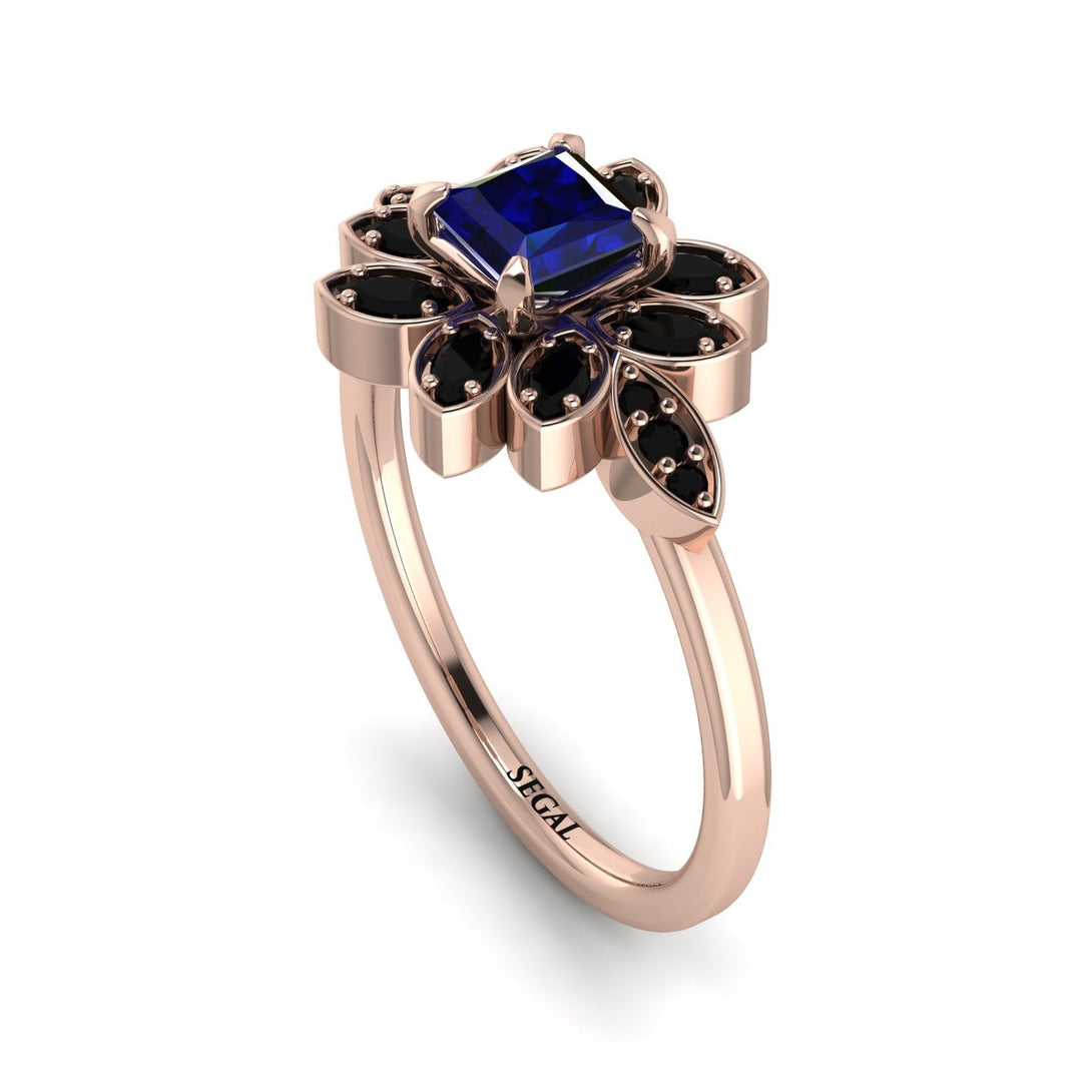 Floral Nature Inspired Sapphire Ring - Carol No. 44