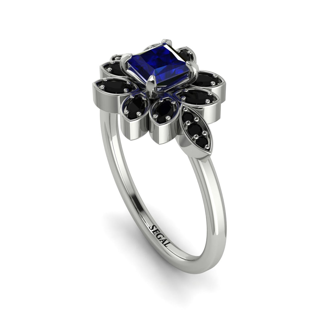 Floral Nature Inspired Sapphire Ring - Carol No. 45