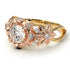 Two Tones Flowers And Branches Diamond Ring - Katherine no. 19