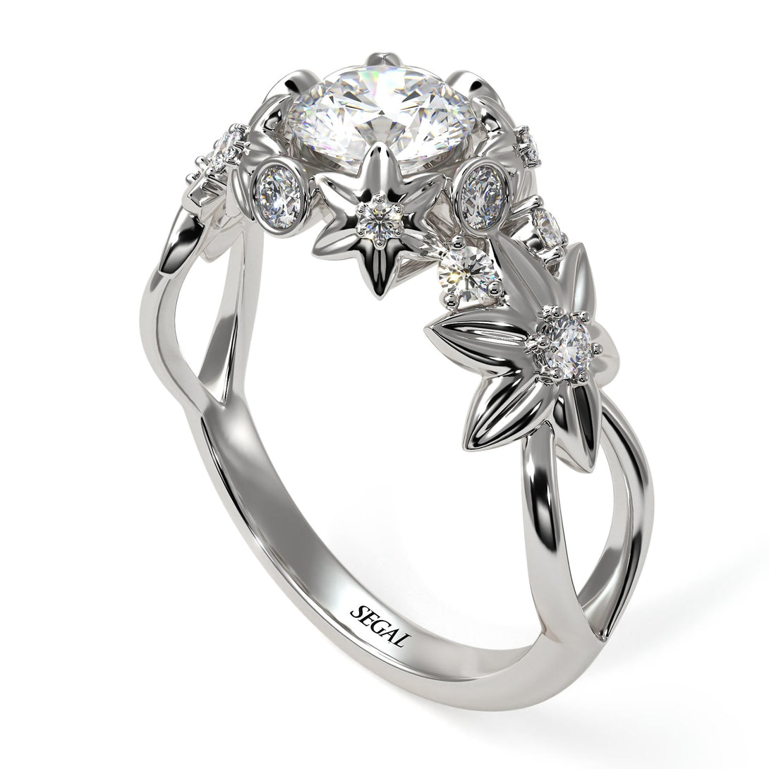 Flowers And Branches Diamond Ring - Katherine no. 3