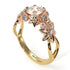 Two Tones Flowers And Branches Diamond Ring - Katherine no. 19