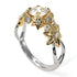 Two Tones Flowers And Branches Diamond Ring - Katherine no. 20