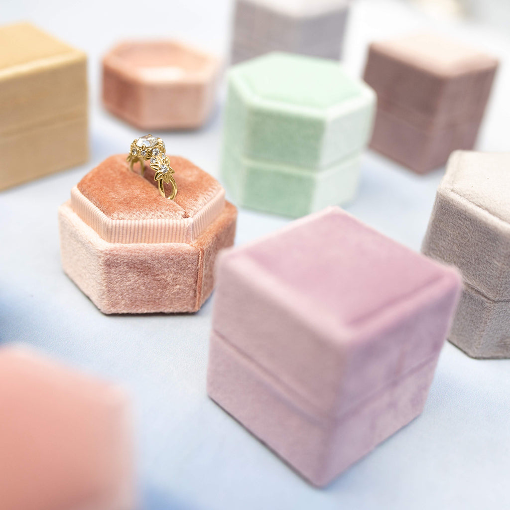 Two Tones Flowers And Branches Diamond Ring - Katherine no. 19