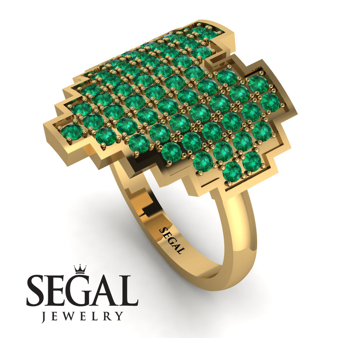Full Heart Emerald Ring - Zara No. 4
