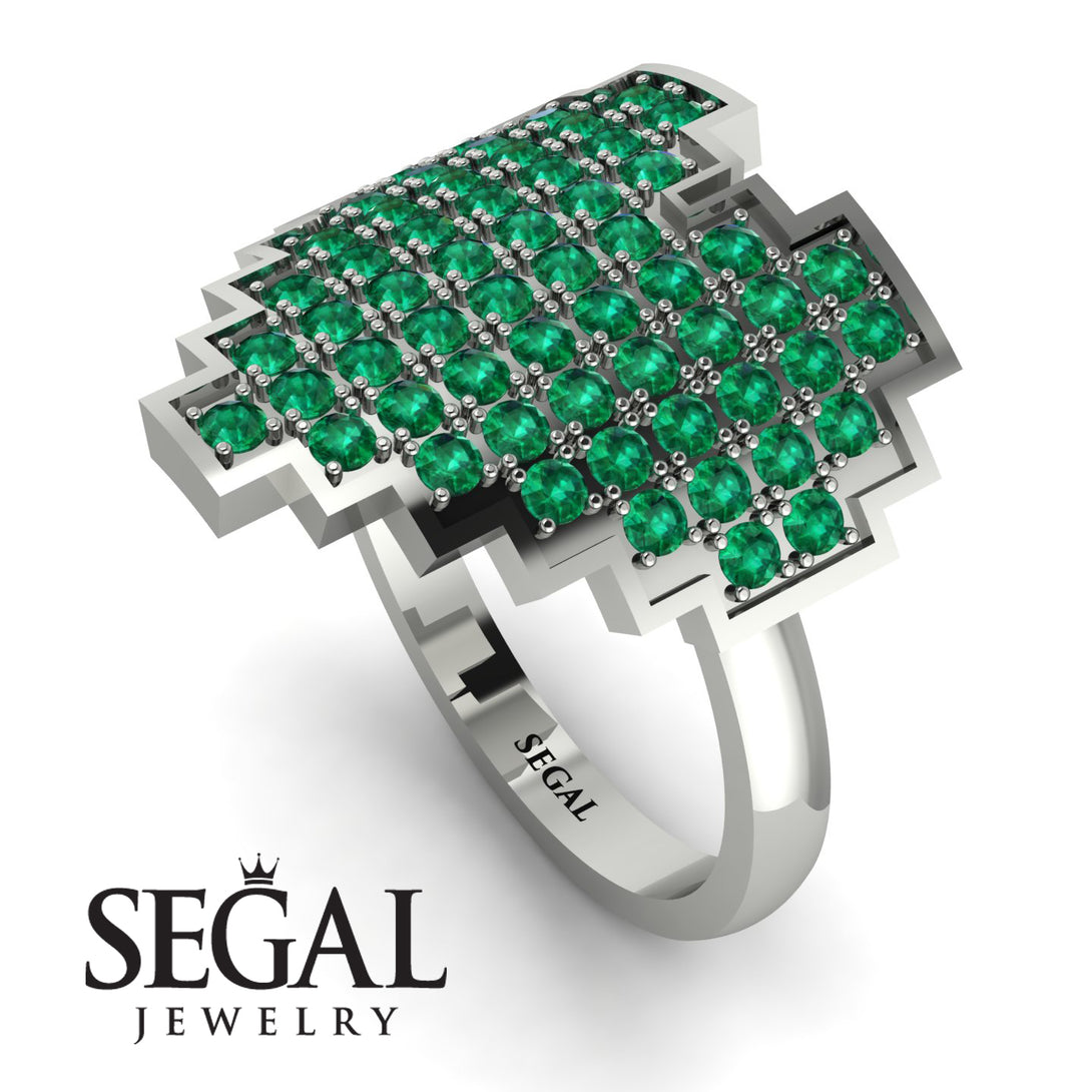 Full Heart Emerald Ring - Zara No. 6