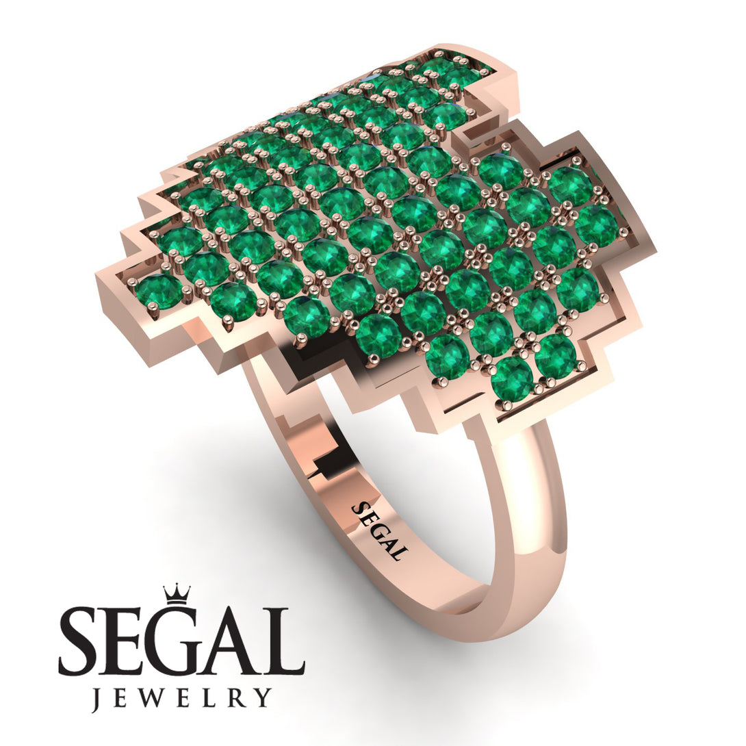 Full Heart Emerald Ring - Zara No. 5