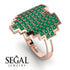 Full Heart Emerald Ring - Zara No. 5