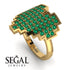 Full Heart Emerald Ring - Zara No. 4